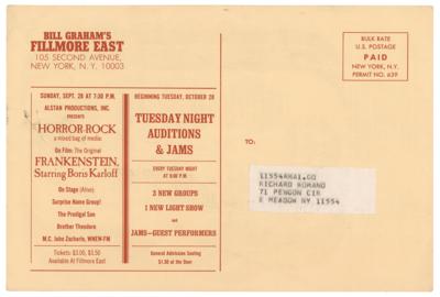Lot #2120 The Who 'Tommy' 1969 Fillmore East Postcard Handbill - Image 2