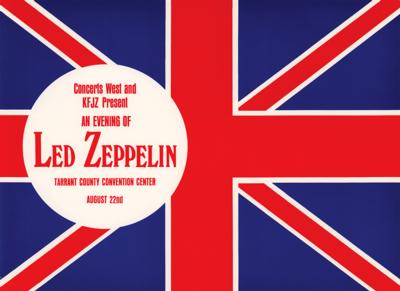Lot #2145 Led Zeppelin 1970 Fort Worth, Texas Handbill - Image 1