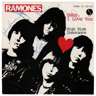 Lot #2295 Ramones Signed 45 RPM Record