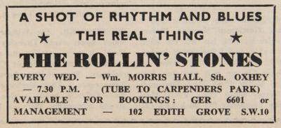 Lot #2108 Rolling Stones 1962 Morris Hall Advertisements (Jazz News and Review Magazine) - Image 3