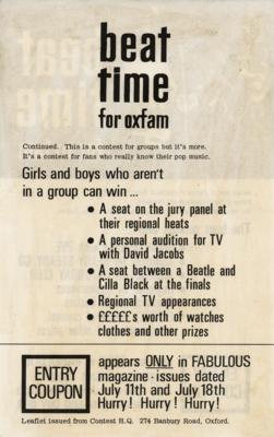 Lot #2110 Rolling Stones 1964 'Beat Time for Oxfam' Contest Flyer - Image 2