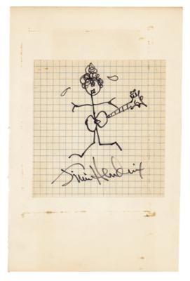 Lot #2085 Jimi Hendrix Original Sketch with Signature - Image 2