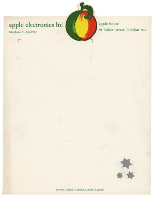 Lot #2044 Apple Electronics Ltd. Sheet of Letterhead - Image 1