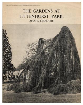 Lot #2042 Beatles Leaflet for 'The Gardens at Tittenhurst Park'