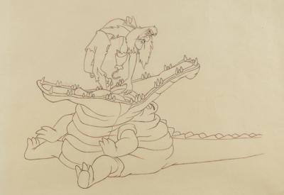 Lot #736 Captain Hook and Tick-Tock the Crocodile production drawing from Peter Pan - Image 1
