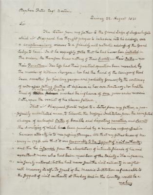 Lot #4 John Quincy Adams Autograph Letter Signed - Image 1