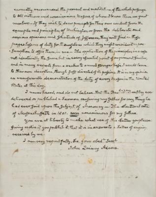 Lot #4 John Quincy Adams Autograph Letter Signed - Image 2