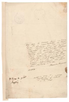 Lot #235 Alexander von Humboldt Autograph Letter Signed