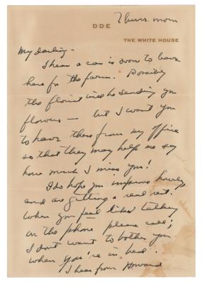 Lot #24 Dwight D. Eisenhower Autograph Letter Signed as President - Image 1