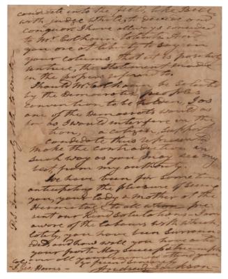 Lot #7 Andrew Jackson Autograph Letter Signed - Image 3