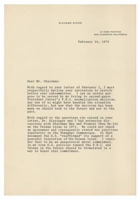 Lot #33 Richard Nixon Autograph Letter and (2) Typed Letters - Image 2