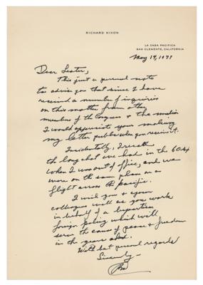 Lot #33 Richard Nixon Autograph Letter and (2) Typed Letters - Image 1
