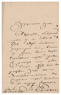Lot #457 Theodor Fontane Autograph Letter Signed