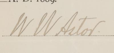 Lot #191 William Waldorf Astor Document Signed - Image 2