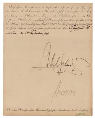 Lot #321 Wilhelm II Document Signed