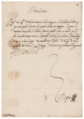 Lot #201 Charles Emmanuel I, Duke of Savoy Document Signed