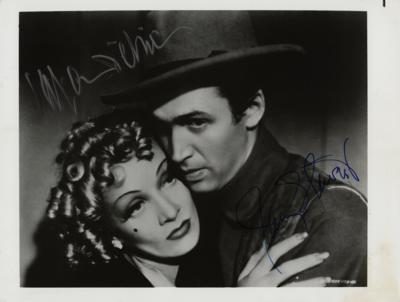 Lot #610 James Stewart and Marlene Dietrich Signed