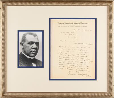 Lot #126 Booker T. Washington Autograph Letter Signed