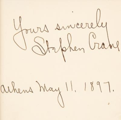 Lot #432 Stephen Crane Signature - Image 2