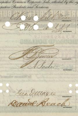 Lot #306 William K. Vanderbilt and Chauncey Depew Signed Mortgage Bond - Image 4