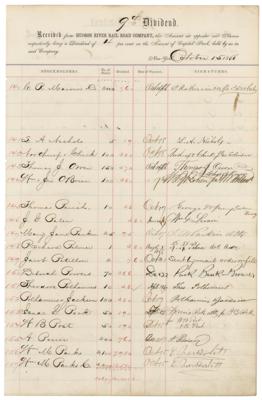 Lot #136 Cornelius Vanderbilt Twice-Signed