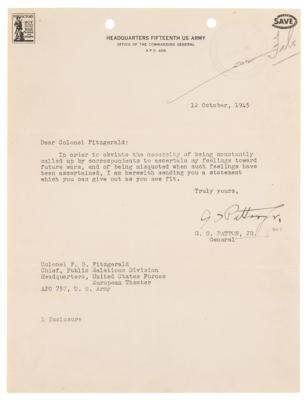 Lot #333 George S. Patton Typed Manuscript Signed with Accompanying Typed Letter Signed - Image 3
