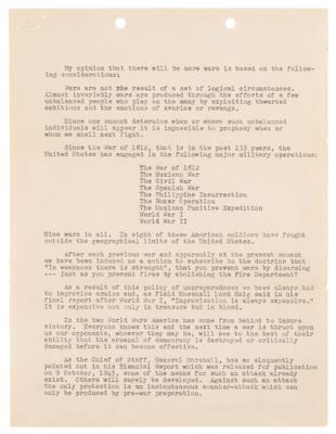 Lot #333 George S. Patton Typed Manuscript Signed with Accompanying Typed Letter Signed - Image 4