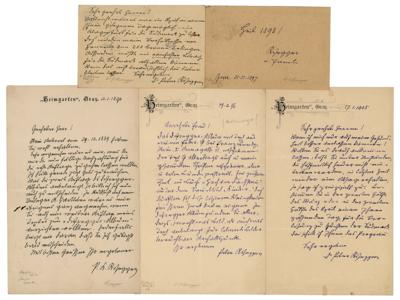 Lot #467 Peter Rosegger (5) Autograph Letters Signed - Image 1