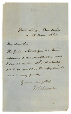 Lot #317 William Whewell Autograph Letter Signed - Image 1