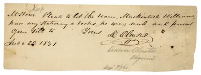 Lot #271 Denison Olmsted Autograph Document Signed - Image 1