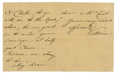 Lot #281 Princess Victoria of Saxe-Coburg-Saalfeld Autograph Letter Signed - Image 2