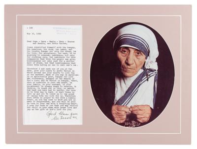 Lot #261 Mother Teresa Typed Letter Signed