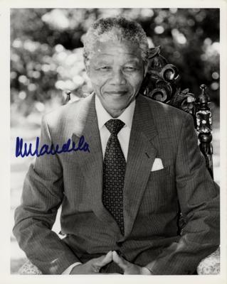 Lot #124 Nelson Mandela Signed Photograph