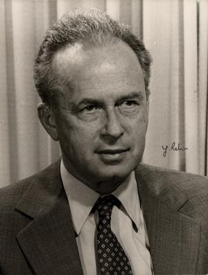 Lot #285 Yitzhak Rabin Signed Photograph