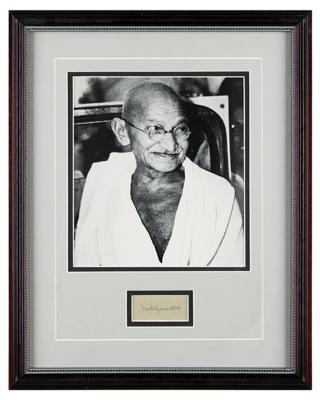 Lot #120 Mohandas Gandhi Signature