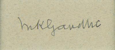 Lot #120 Mohandas Gandhi Signature - Image 2