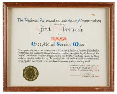 Lot #394 NASA Exceptional Service Medal - Image 6