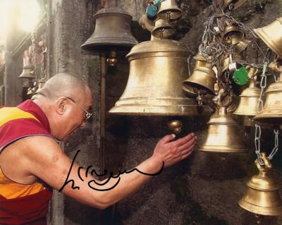 Lot #214 Dalai Lama Signed Photograph
