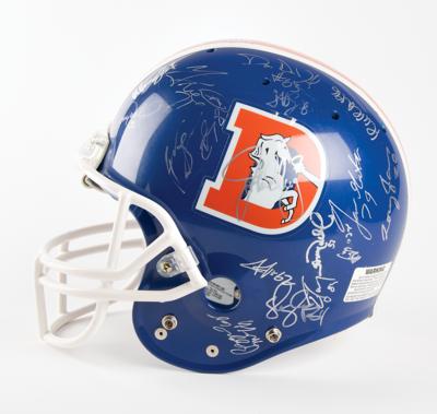 Lot #624 Denver Broncos: 1996 Multisigned (30+) Football Helmet - Image 4