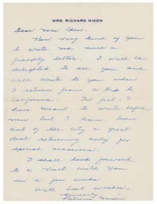 Lot #92 Pat Nixon Autograph Letter Signed - Image 1
