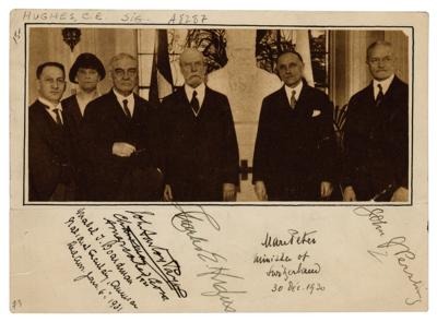 Lot #353 John J. Pershing and Charles Evans Hughes Signatures