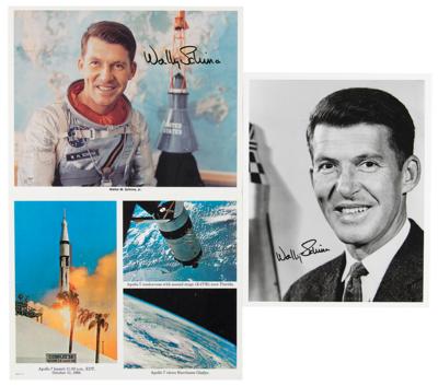 Lot #398 Wally Schirra (3) Signed Photographs - Image 1