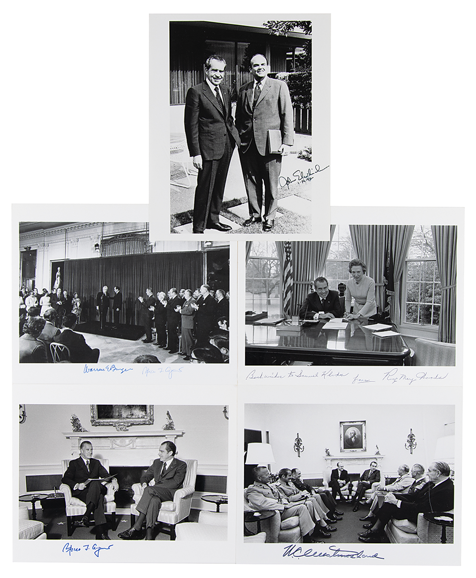 Lot #267 Nixon Administration (5) Signed Photographs