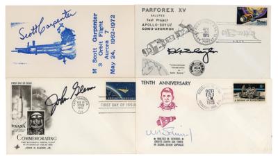 Lot #386 Mercury Astronauts (4) Signed Items