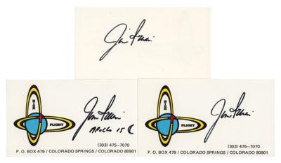 Lot #382 Jim Irwin (3) Signed Business Cards