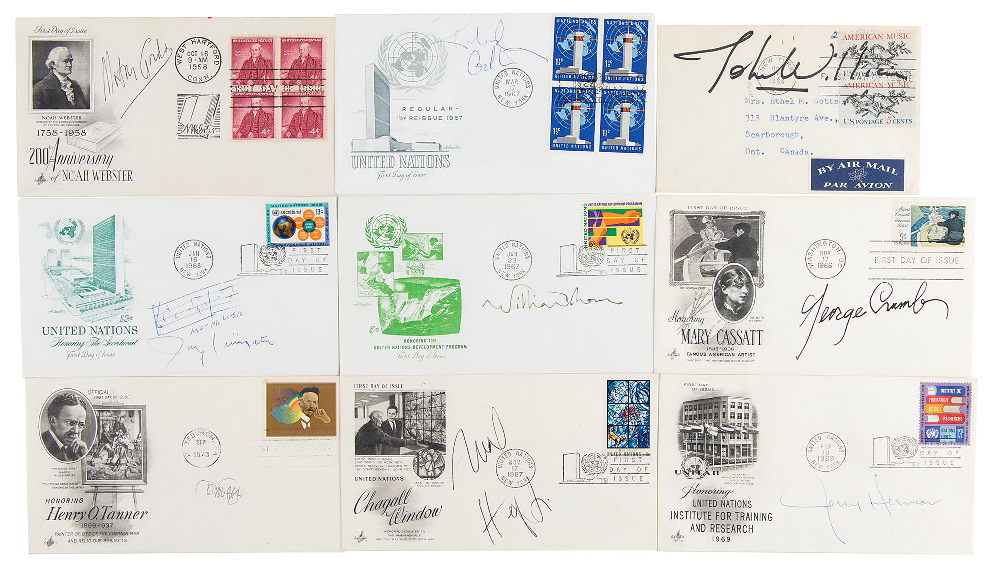 Lot #511 Composers (9) Signed Covers