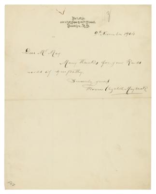 Lot #255 Florence Maybrick Autograph Letter Signed