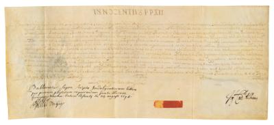 Lot #153 Pope Clement XI Document Signed