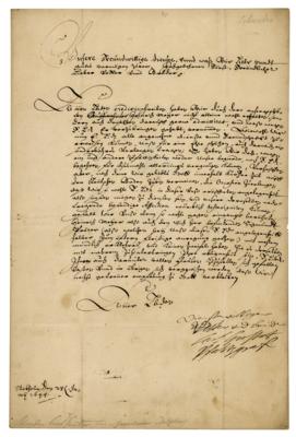 Lot #240 King Charles X Gustav of Sweden Letter Signed