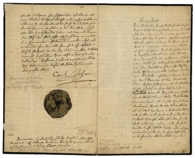Lot #241 King Charles XIV John of Sweden Letter Signed